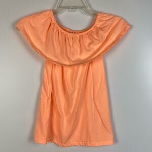 FABKIDS OFF SHOULDER PEACH SHERBET GIRLS T-SHIRT  SIZE LARGE